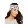 thumbnail image 2 of DKNY Women's Fuzzy Animal Printed Knit Twisted Headband Charcoal, One size, $29, 2 of 3