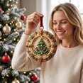 thumbnail image 6 of Acrylic Christmas Ornaments DIY Pearl Art Kits for Adults, Tree Patterns Hanging Diamond Art Christmas Ornaments Set with Pearls, Special-Shaped Gems & Velvet Ribbon, Christmas Decor Craft, 6 of 7