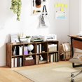 thumbnail image 2 of Librero Organizador de 8 Cubos, Libreros Minimalista Abierta Reversibl, Bookshelf para Oficina o Sala de Estar, 120 * 30 * 60CM Marrón, 2 of 5