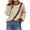 Khaki, variant on Fesfesfes Women Sweater Fall Winter Long Sleeve Splicing Button Round-Neck Sweater Tops Tops on