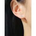 thumbnail image 2 of Brilliance Fine Jewelry Women's Round Simulated Diamond Duo Earring Set with Halo in Sterling Silver, 2 of 4