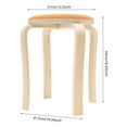 thumbnail image 2 of Modern Stackable Stools Stackable Round Stools 8 PCS Stacking Wooden Stools for Living Rooms, Kitchens, 2 of 24