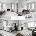 thumbnail image 5 of Washable Rugs 8x10 Area Rugs for Living Room,Modern Abstract Rugs for Bedroom,Large Carpets,Ultra Soft Faux Wool Retro Dining Room Rug,Non Slip&Non-Shedding Low Pile Print Rug- Gray-white, 5 of 7