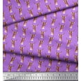 thumbnail image 3 of Soimoi Purple Poly Georgette Fabric Deer Face Printed Craft Fabric by the Yard 42 Inch Wide, 3 of 3
