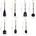thumbnail image 3 of KOYPTL Silicone Cooking Utensils Set-7 PCS Kitchen Utensils Set with 446°FHeat-Resistant Silicone & Wood Handle Non-Toxic, Kitchen Utensils Spatula Set Includes Spatula & Spoon for Non-Stick Cookware, 3 of 7