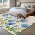 thumbnail image 5 of Rectangle Area Rug 5x8ft,Farmhouse Watercolor Wild Floral Washable Carpet Non-Slip Runner Accent Rugs Indoor Floor Mat for Bedroom Living Room Decor,Pastoral Flower Retro Linen, 5 of 9