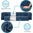 thumbnail image 6 of MUZZ 8.6-Inch Floor Sofa Bed Queen Size, Convertible Folding Sofa Bed, Sleeper Couch Bed with Memory Foam Mattress for Living Room(Blue), 6 of 6