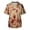 Deep Red, variant on Men's Short Sleeve V Neck Halloween Themed Printed Chest Pocket Scrub Top with Scarecrow Jack O Lantern Design for Work