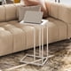 thumbnail image 2 of Mesa auxiliar WLIVE en forma de C blanco cremoso 39x29x63 cm, 2 of 7