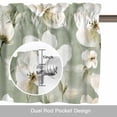 thumbnail image 6 of Vintage Magnolia Valance Curtain White Blooming Floral Watercolor Green Window Valances Rod Pocket Short Curtains Window Treatments for Kitchen Bedroom Bathroom Laundry 60" x 14", 6 of 9