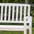 thumbnail image 4 of Lilo Outdoor Acacia Wood Bench, White Finish, 4 of 10
