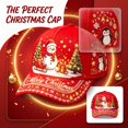 thumbnail image 2 of Basysin Christmas Printed Baseball Cap Adjustable Curved Hat Lightweight Breathable Casual Sun Hat Holiday Pattern Outdoor Headwear for Men Women Hat, 2 of 5