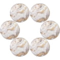 thumbnail image 3 of Coolnut 4PC Place Mats White Golden Marble Round Placemat Heat-Resistant Placemats Dining Table Mat Circle Shape 15.4" for Kitchen/Dinner/Party/Restaurant Home Decor Gifts, 3 of 7