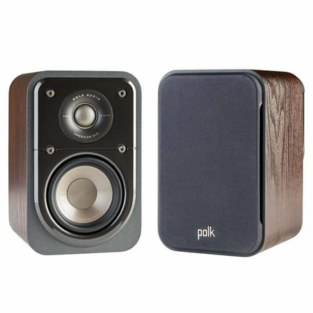 Polk Audio Signature Series S10 American Hi-Fi Home Theater Compact Satellite Surround Speaker - Pair (Classic Brown