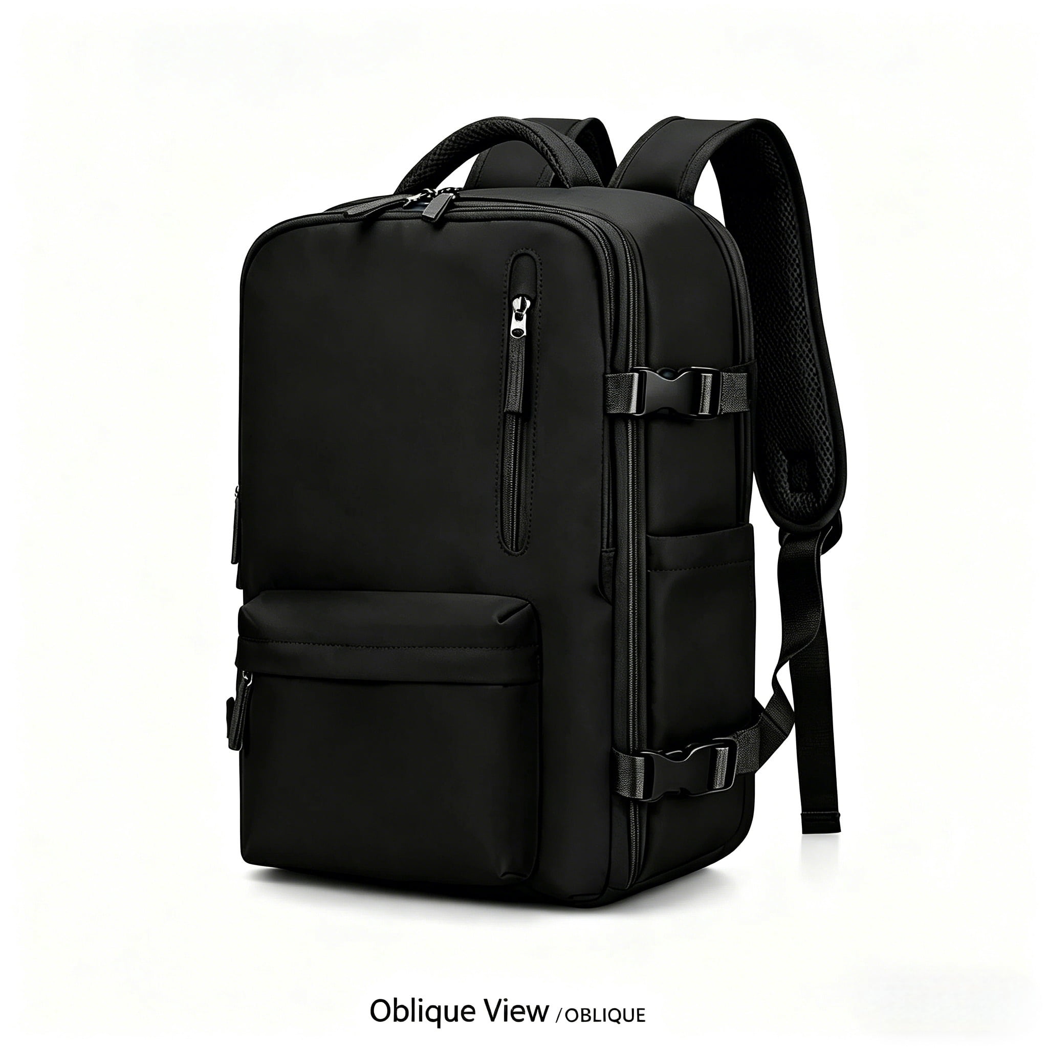 TRANSLINK Backpack with USB Charging Port, Water Resistant Work Business Laptop Backpack, Airline Approved Carry On Bag for Man and Women, Black