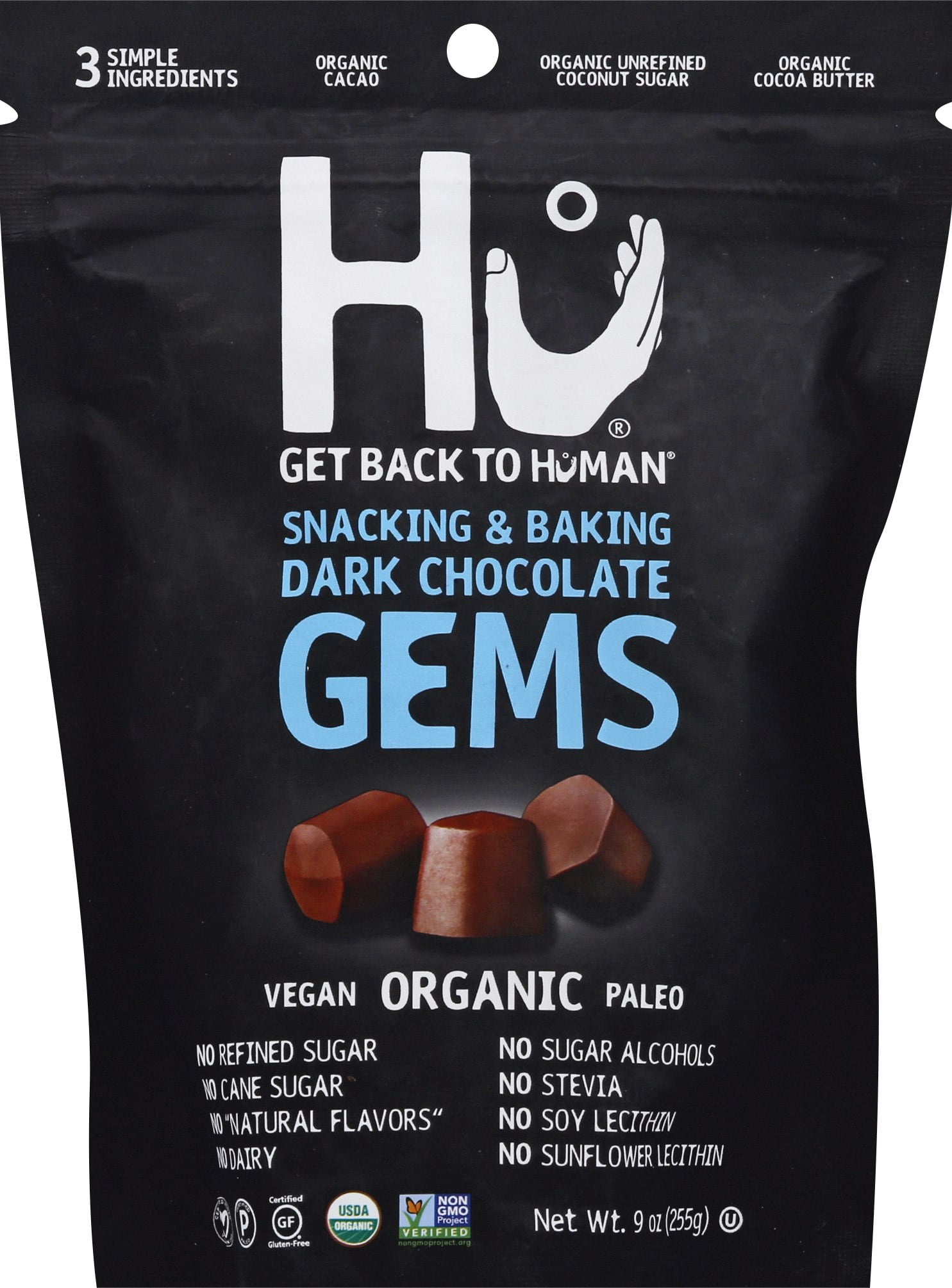 Hu Chocolate Dark Snack Gems 9 oz (Pack Of 6)