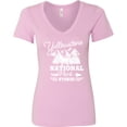 thumbnail image 3 of Inktastic Wyoming Yellowstone National Park Women's V-Neck T-Shirt, 3 of 5