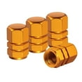 thumbnail image 2 of Car Aluminum Valve Stem Caps, 4Pack Hexagon Tire Cover, Fits Car/Truck/Motorcycle （Gold）, 2 of 3