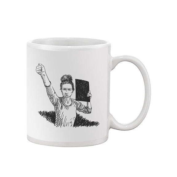 Protesting African Woman Mug - Image by Shutterstock,