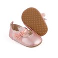 thumbnail image 4 of Emy Dola 2-Pairs Infant Baby Girls Soft Sole Ribbon Tulle Bowknot Princess Wedding Dress Flats Prewalker Newborn Light Baby Sneaker Shoes 0-12M, 4 of 8