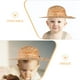 thumbnail image 2 of GOOHOCHY Sombrero de paja para niños Sombrero de paja para niños Sombrero de paja para el sol Sombrero de paja para la playa Sombrero de paja para exteriores, 2 of 7