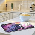 thumbnail image 6 of Unicorn Galaxy Stars Dish Drying Mat for Kitchen Counter, Ultra Absorbent Reversible Microfiber Dishes Drying Rack Pad Heat-resistant Mats 18x24in Home Decor, 6 of 7