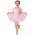 thumbnail image 3 of XXWXYD Girls Tutu Dress Puff Short Sleeve 𝖳iered Tulle Ballet Dance Birthday Party Kids Toddler Solid Soft Princess Recital Performance Celebration Twirl Dress, 3 of 7