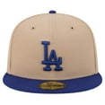 thumbnail image 2 of Men's New Era Khaki Los Angeles Dodgers 59FIFTY Fitted Hat, 2 of 6