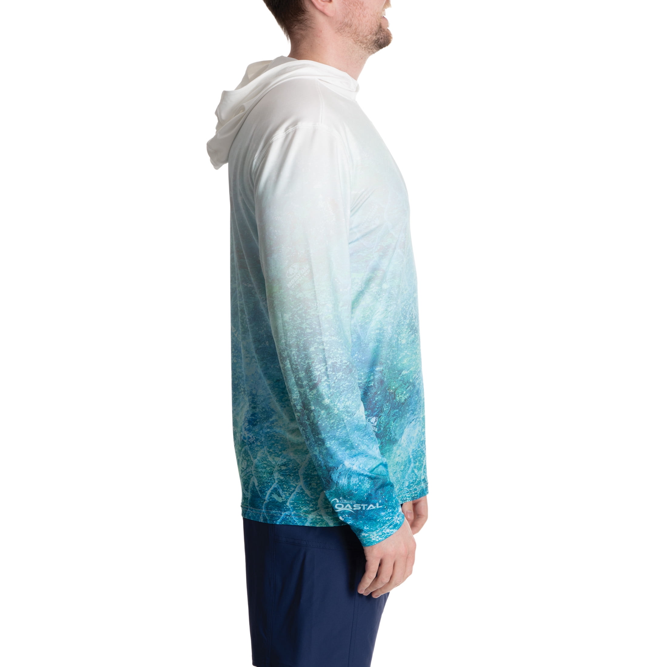 Mossy Oak Men's 3XL Long Sleeve Performance Fishing Hoodie White
