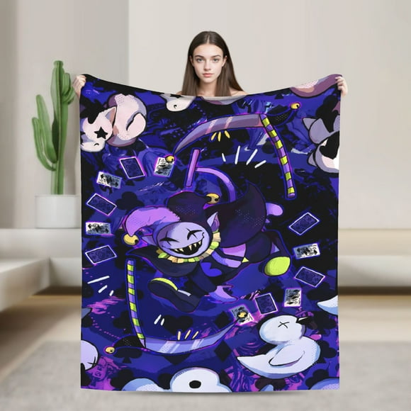 Spamton And Tenna Child Of Divorce Deltarune Game Blanket Super Warm Plush Throw Blanket For Outdoor Flannel Bedspread Bed Cover