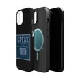 thumbnail image 2 of DistinctInk MagSafe Tough Case for Apple iPhone 15 Plus (6.7" Screen) - Speak The Truth - Shockproof Protection, 2 of 6