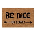 thumbnail image 1 of 16x24 Inch Spring Front Door Mat Coir Summer Front Door Mat Summer Door Rug All-Season Waterproof Front Door Mat for Home Entrance, Outside Entry, Yard, Floor, Patio, Be nice OR LEAVE!, 1 of 5