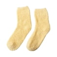 thumbnail image 3 of Fuzzy Socks Women - Winter House Slipper Sock - Cozy Thick Warm Sleeping Socks Yellow One Size, 3 of 4