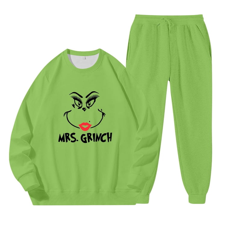 Christmas Grinch Family Matching Pajamas Sets, Men's And Women's