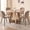 Boucle Brown Chairs, variant on 5 Piece 47'' Round Dining Table Chairs Set for 4, Farmhouse Oak Kitchen Table with 4 Boucle Mid Century Modern Dinning Room Chairs, Wood Dinner Table &Upholstered Chair Set of 4, Beige