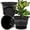 Silver, variant on QCQHDU Plant Pots, 3 Packs 10 inch Planters with Drainage Hole Saucer, Plastic Flower Pots for Indoor Plants Retro Decorative for Outdoor Garden Container Sets(Gold-10 inch)