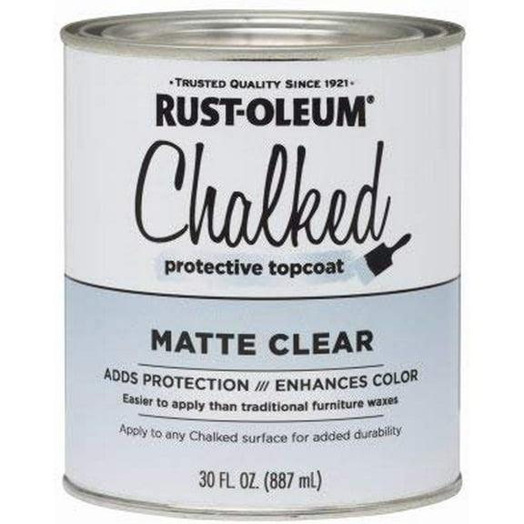 Rust-Oleum Chalked Matte Clear Protective Topcoat - Low Odor - 2 Pack, 30 Oz