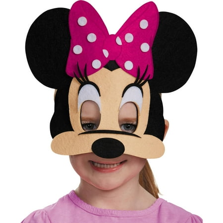 Pink Minnie Mouse Felt Mask Child Halloween Accessory