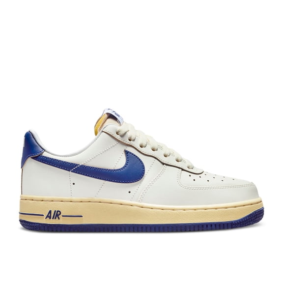 Nike Air Force 1 Womens Shoes, Sail/Pale Vanilla/Gold Suede/Deep Royal Blue, Size 6