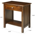 thumbnail image 6 of Casual Home Vanderbilt Nightstand with USB Port, Warm Brown, 6 of 10