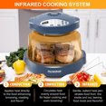 thumbnail image 5 of NuWave Pro Plus 2 Air Fryer, Infra-Red Oven Cook Healthy, 360 Surround Cooking, Adjustable Temps, 100 Presets & 50 Memory Air Fryer, Durable Power Dome, Deep Blue, 5 of 7