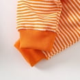 thumbnail image 6 of TOWED22 Toddler Baby Boy Girl Halloween Outfit Letter Ghost Embroidery Stripe Long Sleeve Waffle Sweatshirt and Pants Set,Orange,12-18 M, 6 of 9