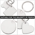 thumbnail image 4 of 36pcs Sublimation Blank Keychain Heat Transfer Keychain DoubleSide DIY MDF Key Tag Pendant Ornament with Key Ring for Heat Press Bags Decor Jewelry Making Supplies, 4 of 8