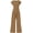 Camel, variant on Summer Jumpsuits for Women Dressy Ribbed Cap Sleeve Wide Leg Pants Rompers Elegant Casual One Piece Outfits