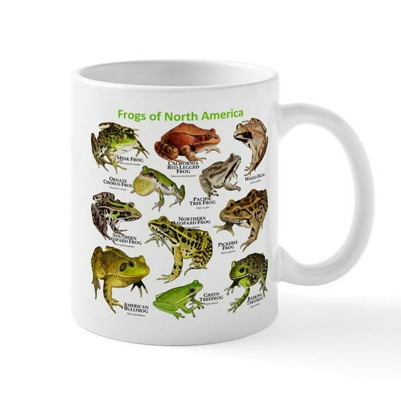 CafePress - Frogs Of North America Mug - 11 oz Ceramic Mug - Novelty Coffee Tea Cup