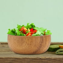 PAMINGONO Fruit Bowl Wood Simple Design Kitchen Utensil 2Pcs