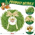 thumbnail image 6 of 20 Inch Norfolk Pine Christmas Wreath with Vintage Bell Elegant Bow, with Lights Real Touch Wreath Outdoor Xmas Wreaths, Home Decor for Front Door Christmas Decorations, 6 of 7