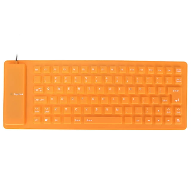 Foldable Silicone Keyboard, USB Wired 85 Keys Portable Silent Keyboard, Fully Sealed Design, Waterproof, , For PC Notebook Laptop