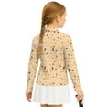 thumbnail image 5 of Psesaysky Girls Long Sleeve Shirts Cute Capybara Floral Print Soft Fleece Jacket Fall Half Zip Pullover Kids Sweatshirts Athletic Thermal Coat for Golf Yoga 8-9 Years, 5 of 6