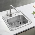 thumbnail image 5 of JASSFERRY 15-inch Kitchen Sink Drop-In Topmount 22-gauge Stainless Steel Single Bowl, 5 of 7